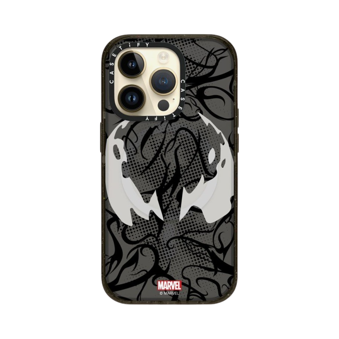 케이스티파이 x 마블 아이폰 베놈 마스크 맥세이프 임팩트 케이스 클리어 블랙(Casetify x Marvel iPhone Venom Mask Magsafe Impact Case Clear Black) - 4