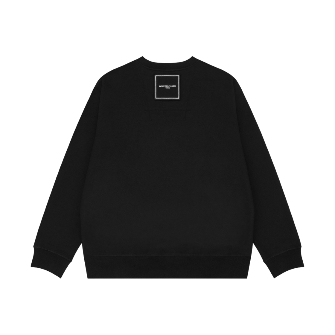 【美品】WOOYOUNGMI ブラック スウェット WOOYOUNGMIのブラック Wave グラフィック スウェットシャツが