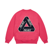 Palace Chenille Tri-Ferg Crew Berry Red - 24FW