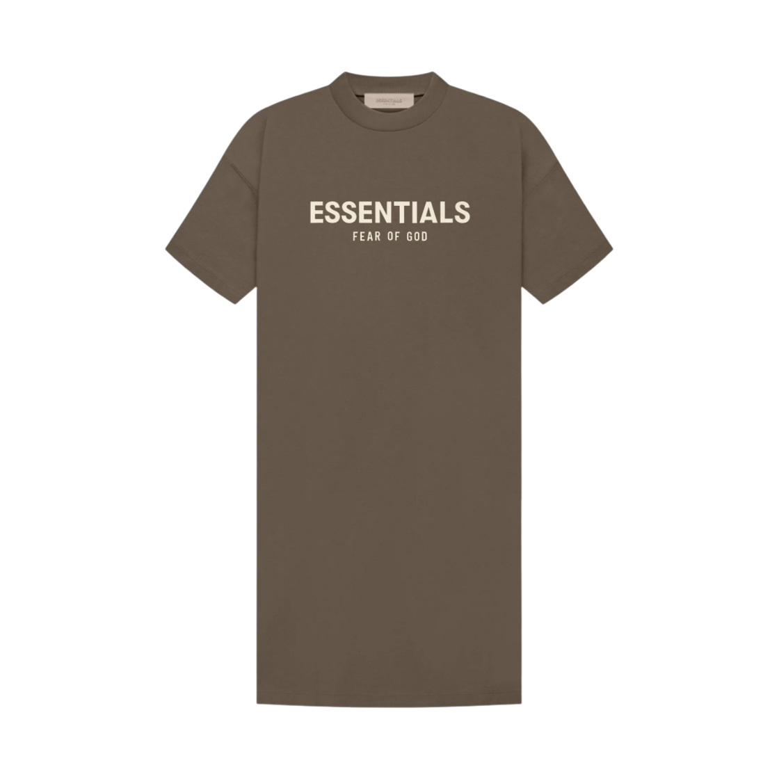 (W) 에센셜 티셔츠 드레스 우드 - 22FW((W) Essentials T-Shirt Dress Wood - 22FW) - 1