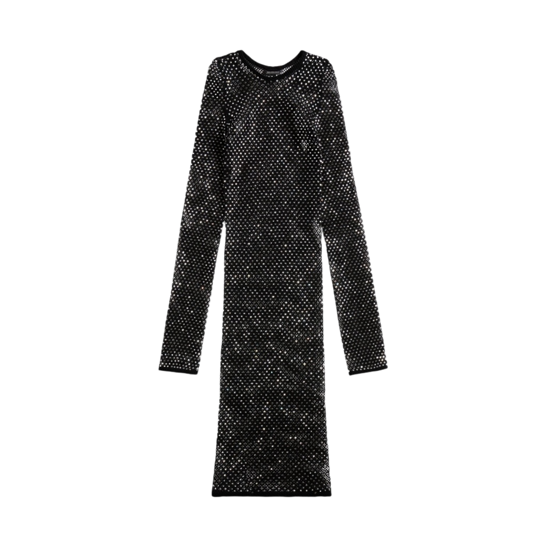 (W) 발렌시아가 크리스탈 메쉬 미니 드레스 블랙((W) Balenciaga Crystal Mesh Mini Dress Black) - 1