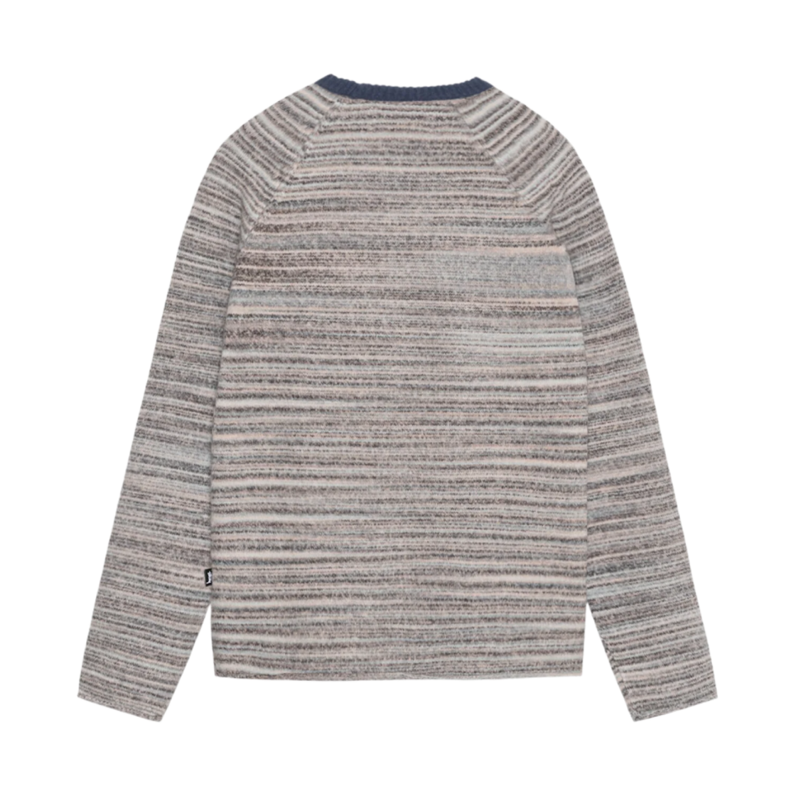 Stussy Textured Contrast Collar Crew ニット Textured Contrast Collar Crew Grey Multi by Stüssy
