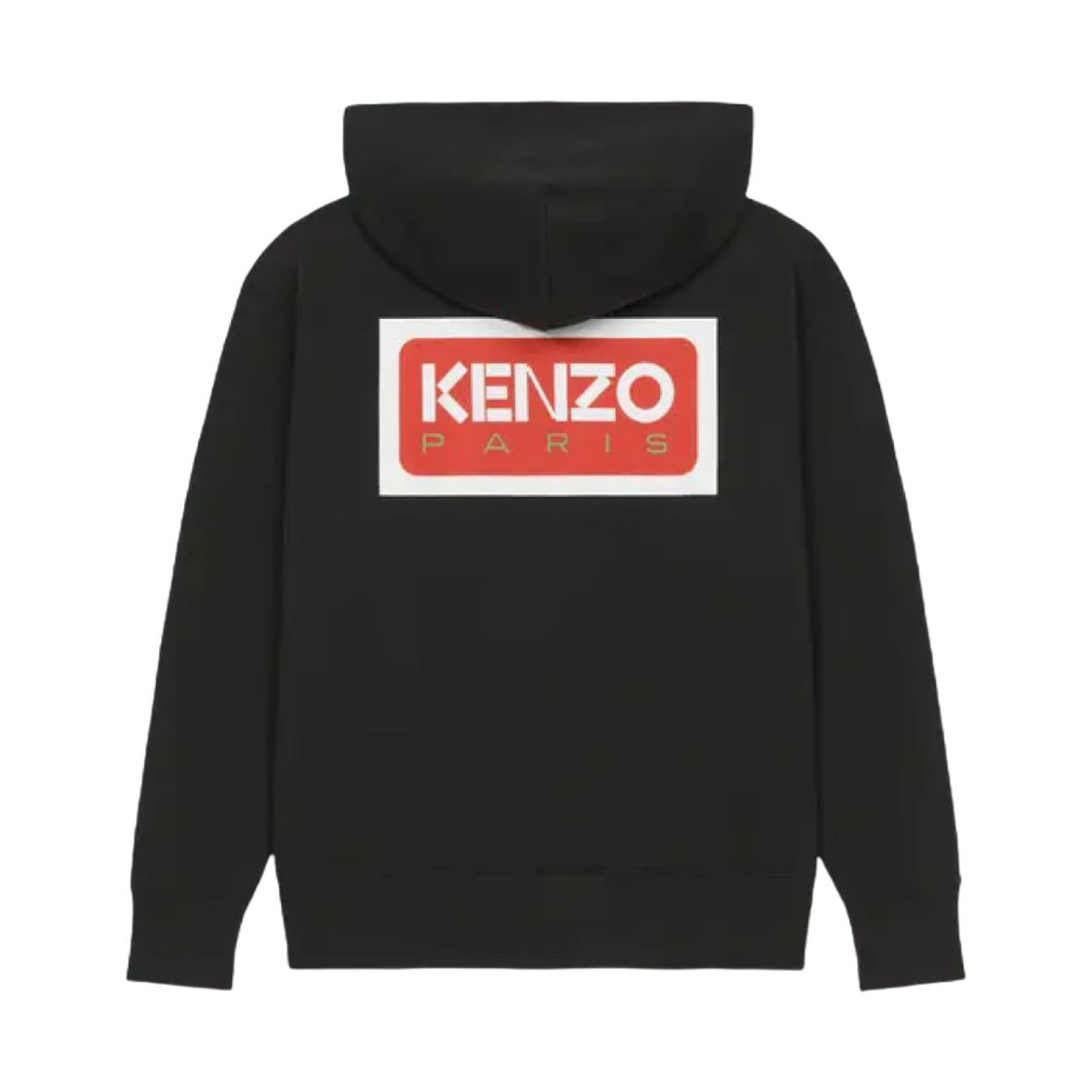 (W) 겐조 오버사이즈 겐조 파리 후드 스웨트셔츠 블랙((W) Kenzo Oversize Kenzo Paris Hoodie Sweatshirt Black)