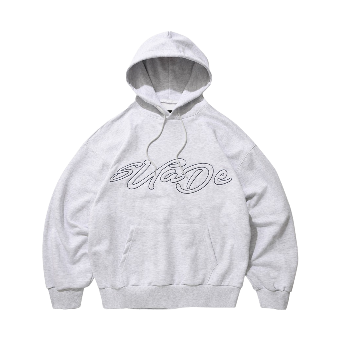 스웨이드 핸드로고 후드 멜란지 그레이