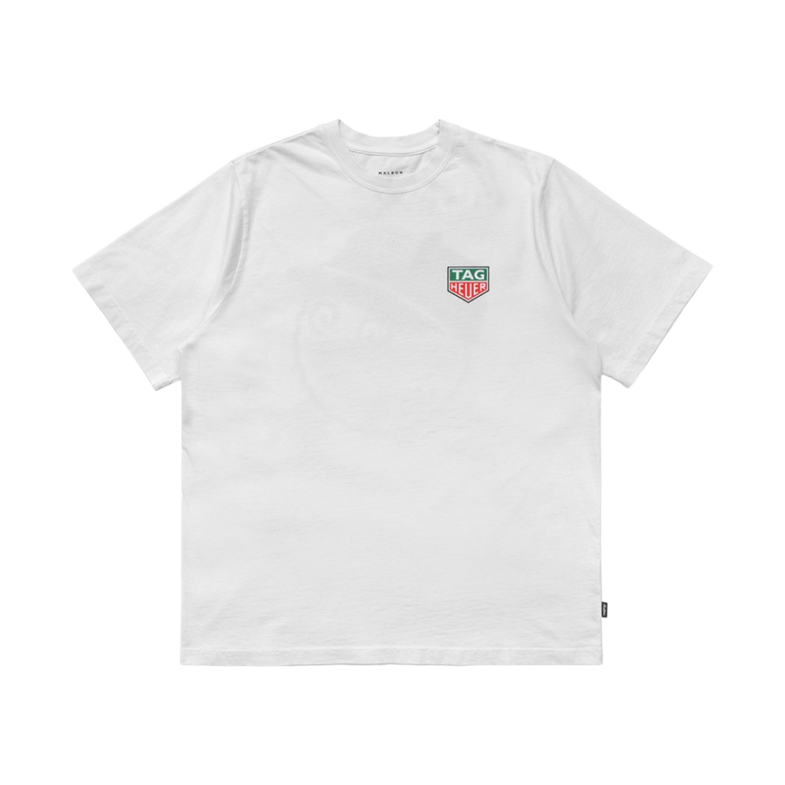 말본 골프 x 태그 호이어 버킷 라운드 티셔츠 화이트(Malbon Golf x TAG Heuer Bucket Round T-Shirt White)