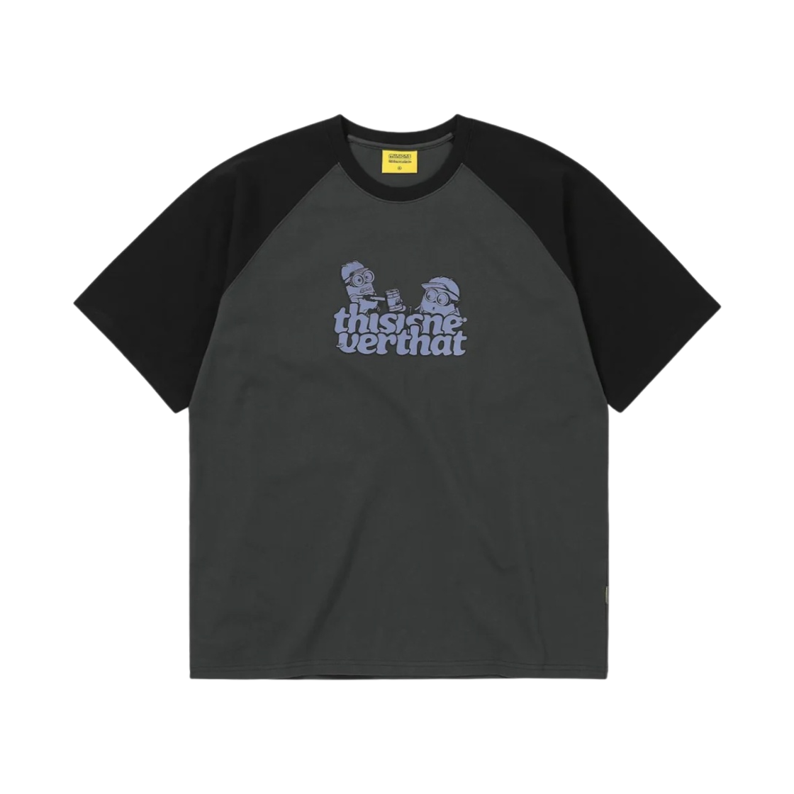 디스이즈네버댓 x 미니언즈 래글런 티셔츠 다크 그레이(Thisisneverthat x Minions Raglan T-Shirt Dark Grey) - 1