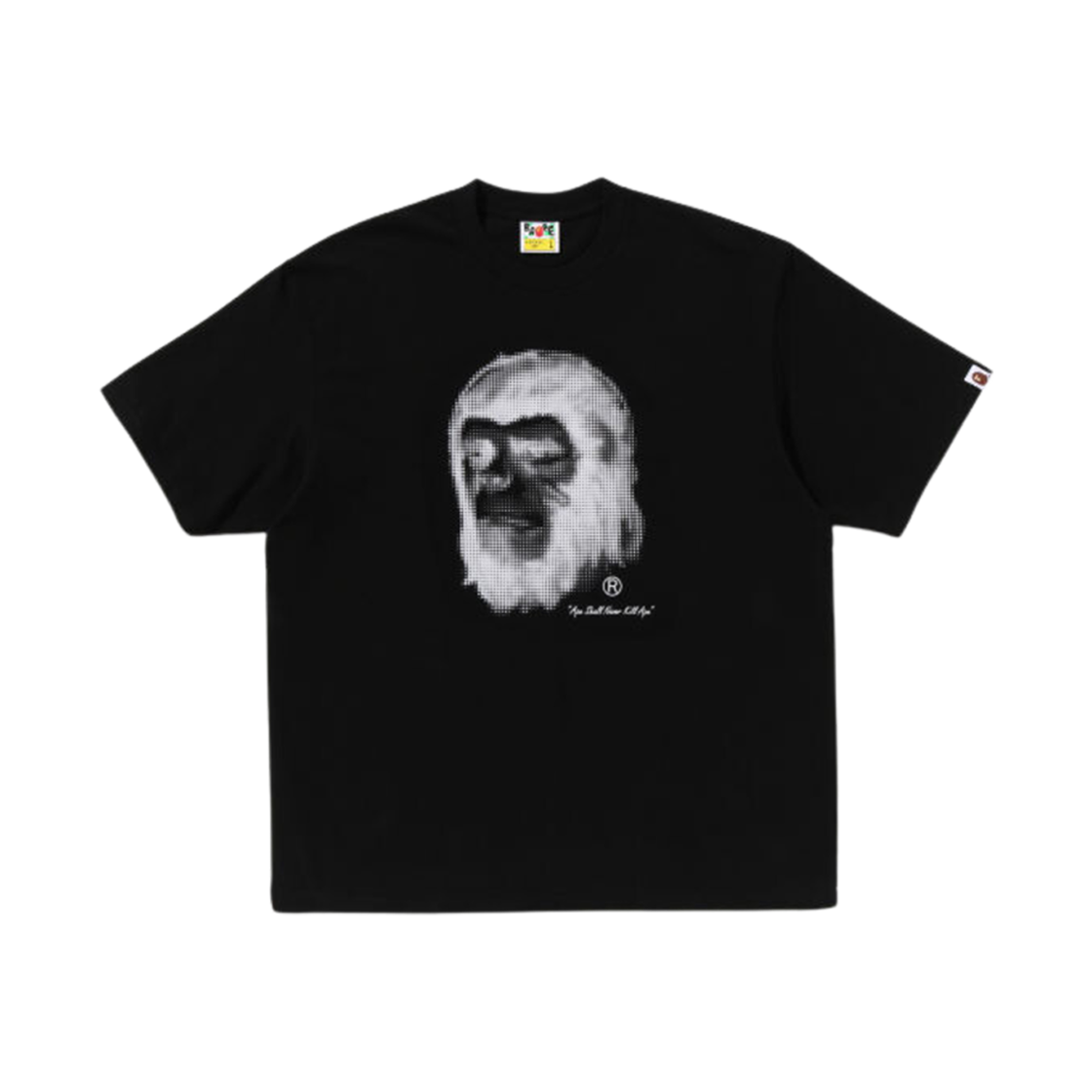 0ZXTEM110304N BAPE Pixel Comic Ape Head Relaxed Fit T-Shirt Black