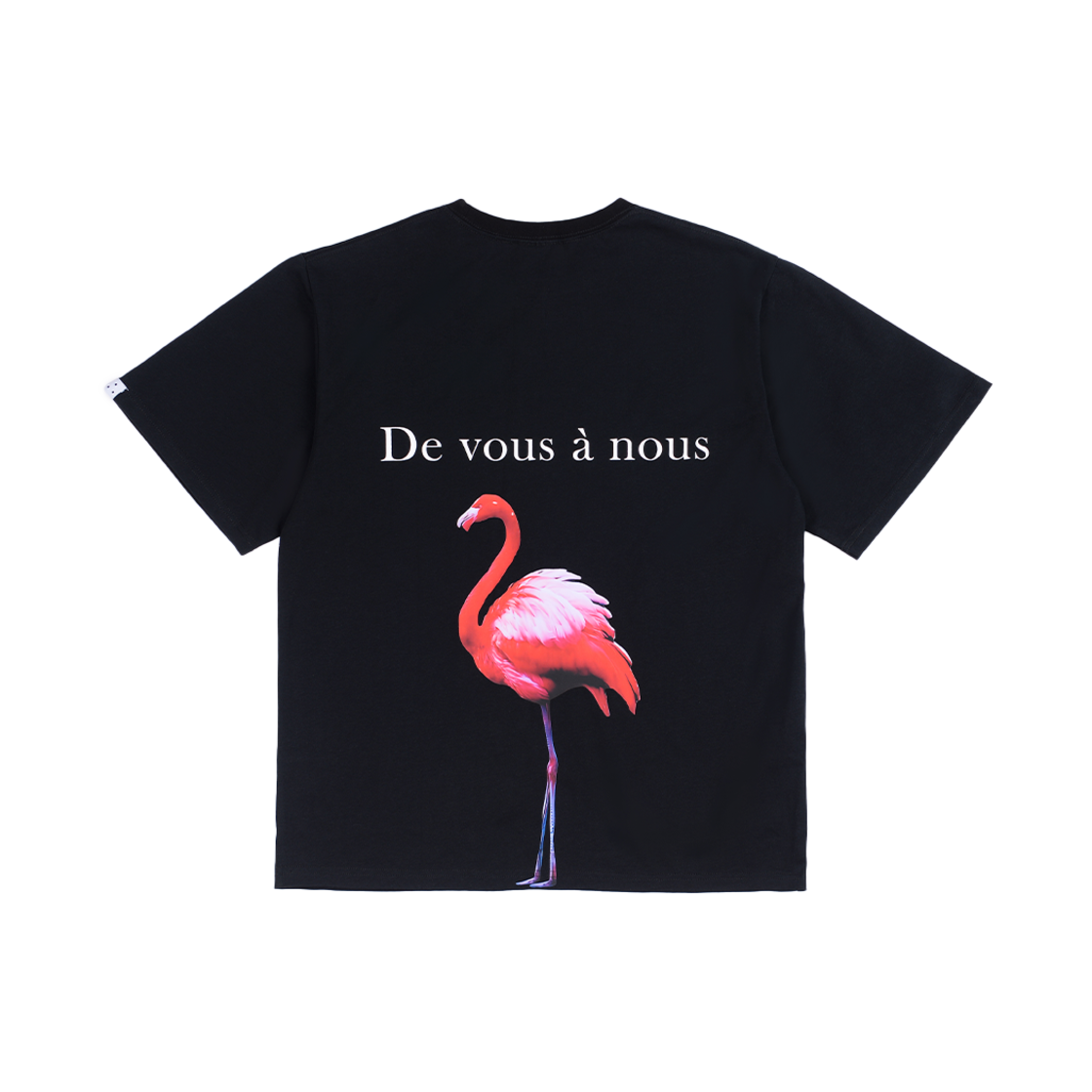 드반 레드 플라밍고 그래픽 티셔츠 블랙(DVAN Red Flamingo Graphic T-Shirt Black)
