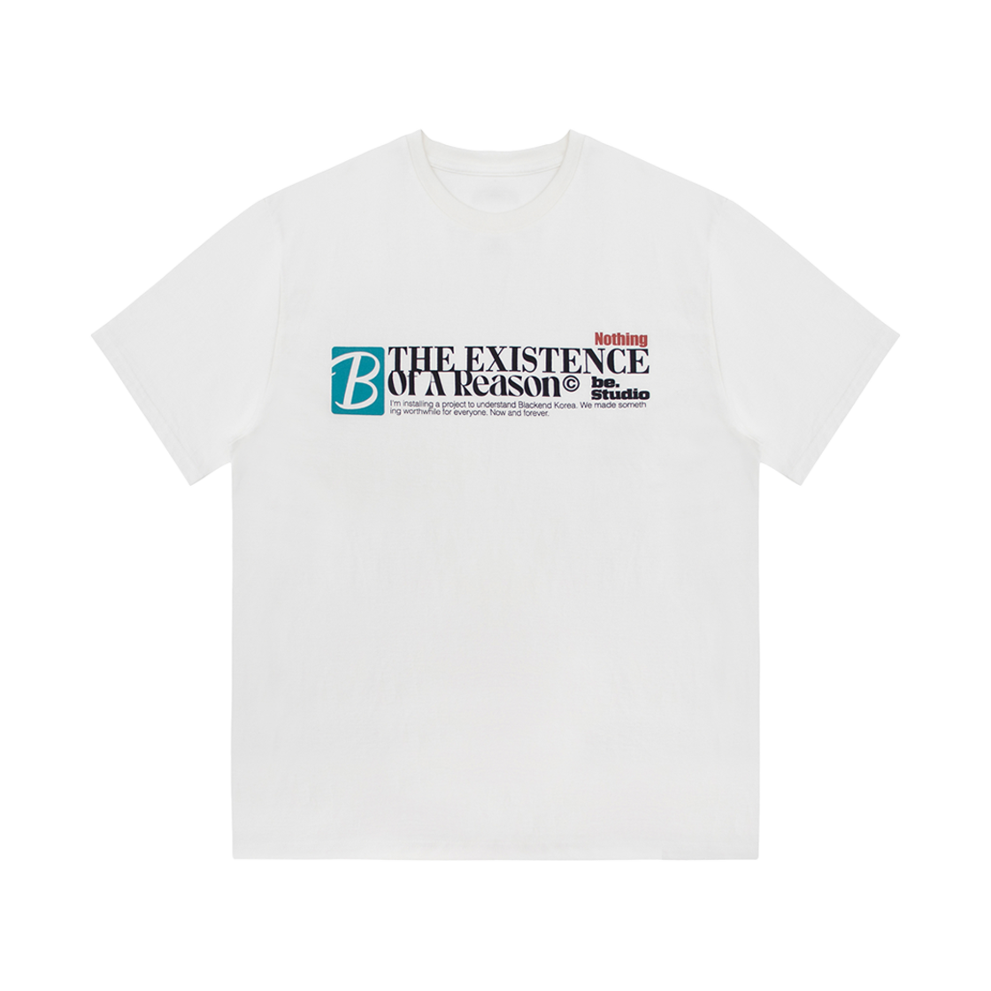 24HSCDMTS04WHT Cactusdonutmarket B Existence T-Shirt - White