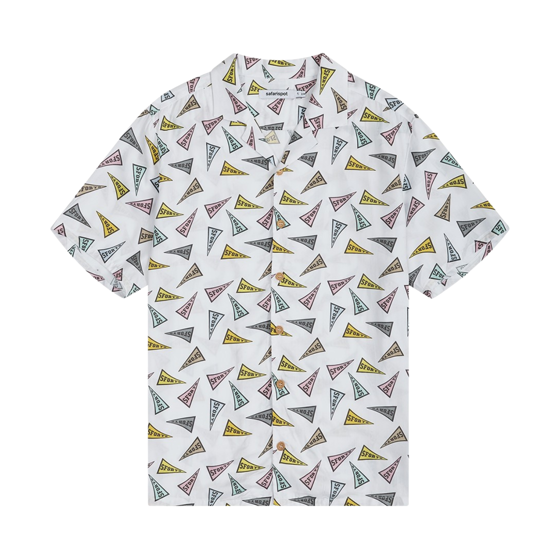 saf00466 Safarispot Authentic Sforts Hawaii Shirts - White