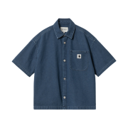 (W) Carhartt WIP Lovilia Shirt Blue Heavy Stone Wash