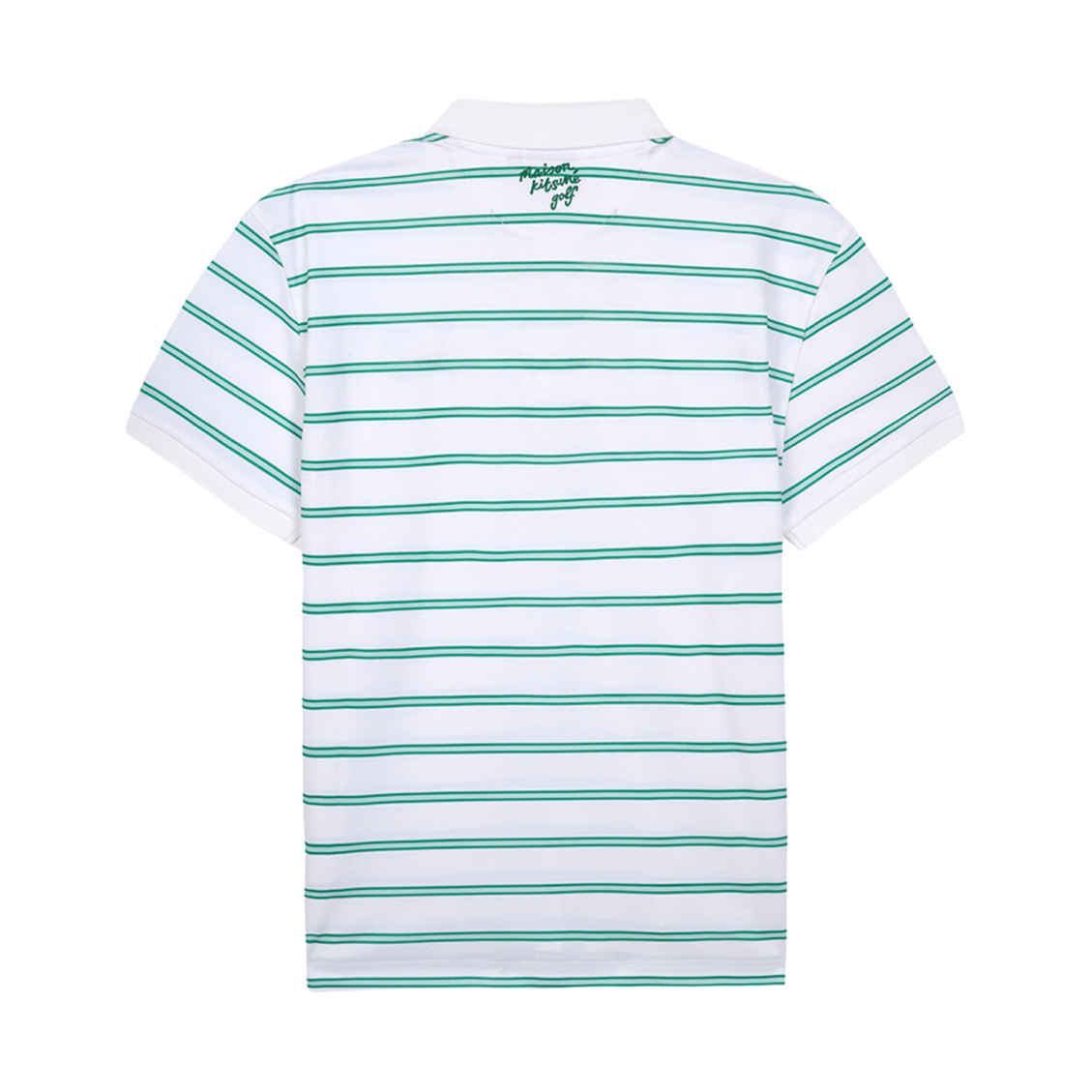 메종 키츠네 프로파일 폭스 숏슬리브 스트라이프 폴로 셔츠 화이트(Maison Kitsune Profile Fox Short Sleeve Stripe Polo Shirt White) - 2