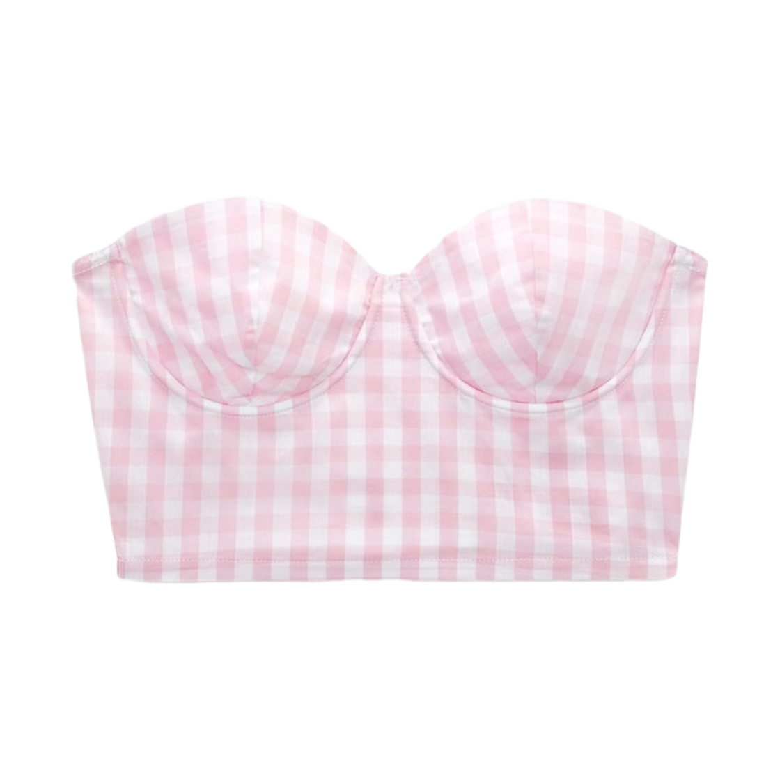(W) 자라 x 바비 매텔 뷔스티에 핑크 화이트((W) Zara x Barbie Mattel Bustier Pink White) - 1