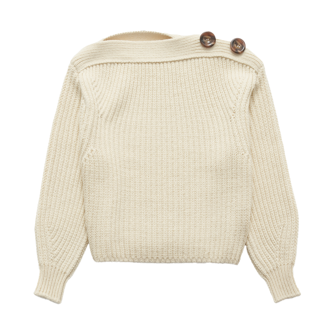 [2nd reorder] 파르벵 버튼 오프숄더 니트 아이보리