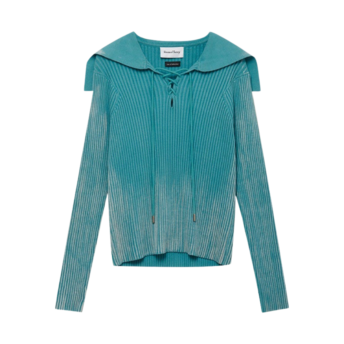 HSID343RB House of Sunny Women Salt Fade Knit Fade Blue