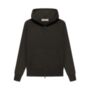 (Kids) Essentials Full Zip Hoodie Off Black - 22FW