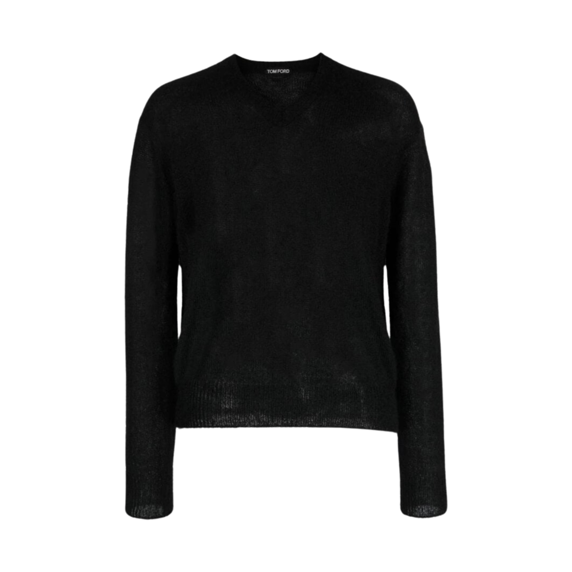 KVL016-YMM002F23-LB999 Tom Ford Mohair Blend V-Neck Sweater Black