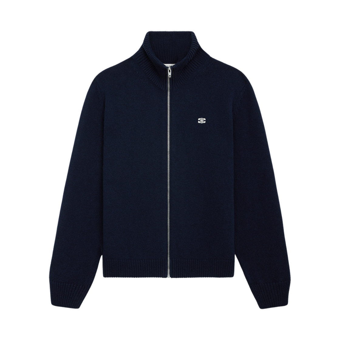 셀린느 울 캐시미어 트리옹프 트러커 스웨터 네이비(Celine Wool Cashmere Triomphe Trucker Sweater Navy)