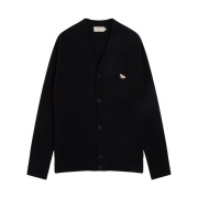 Maison Kitsune Fox Lambswool Cardigan Black