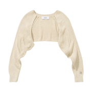 Knitted W Summer Boucle Bolero Cardigan Linen