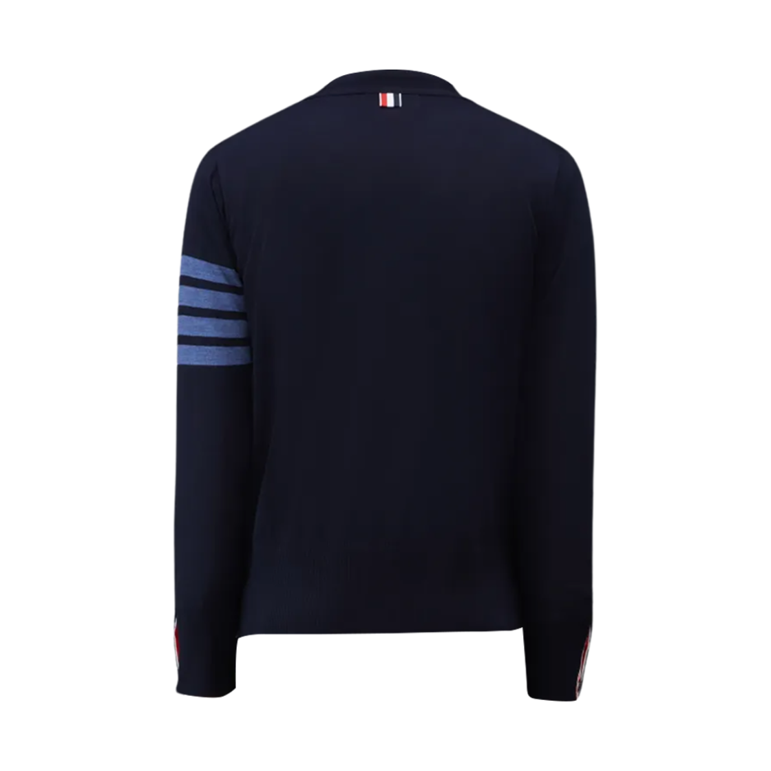 톰브라운 울 사선 브이넥 가디건 네이비(Thom Browne Wool 4-Bar V-Neck Cardigan Navy) - 2
