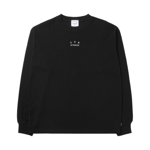 - IAB Studio Waffle Long Sleeve Black White