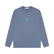 Stone Island 20744 Garment Dyed Long Sleeve T-Shirt Powder Blue - 21SS