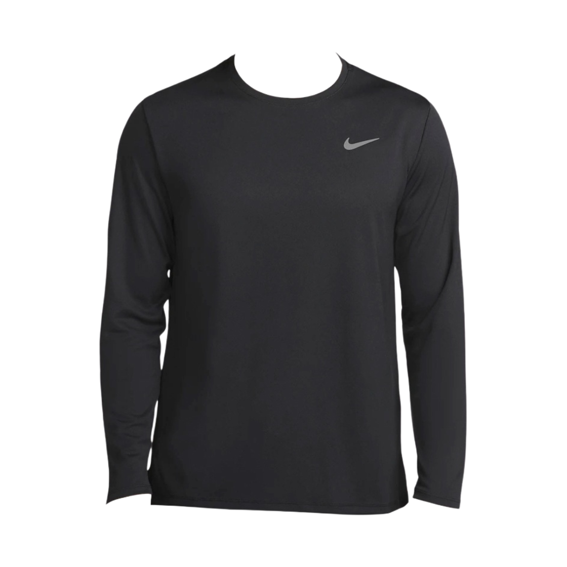 나이키 드라이핏 UV 마일러 롱슬리브 러닝 탑 블랙 - 아시아(Nike Dri-Fit UV Miler Long Sleeve Running Top Black - Asia)
