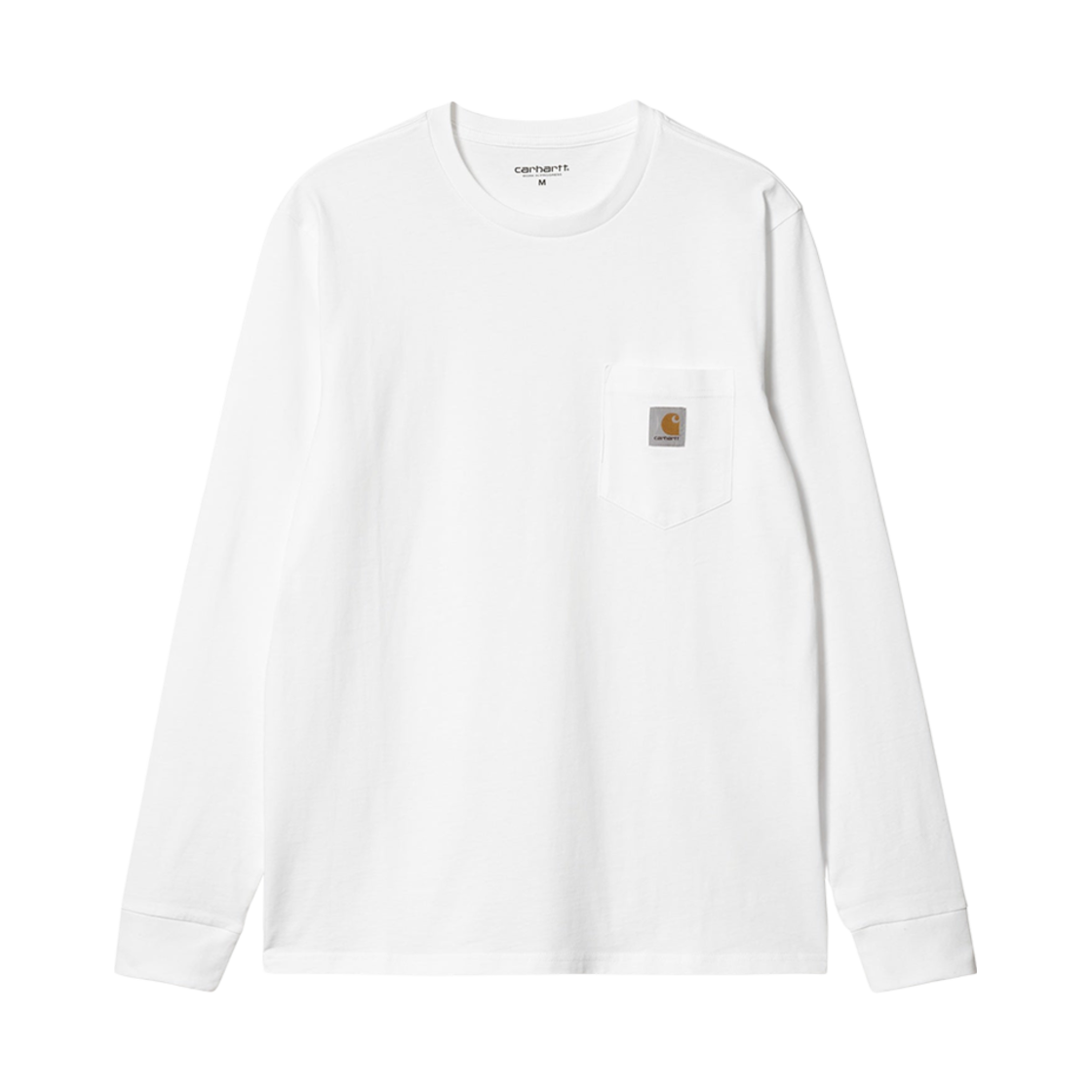 칼하트 WIP 롱슬리브 포켓 티셔츠 화이트(Carhartt WIP Long Sleeve Pocket T-Shirt White)