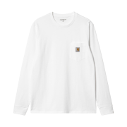 Carhartt WIP Long Sleeve Pocket T-Shirt White