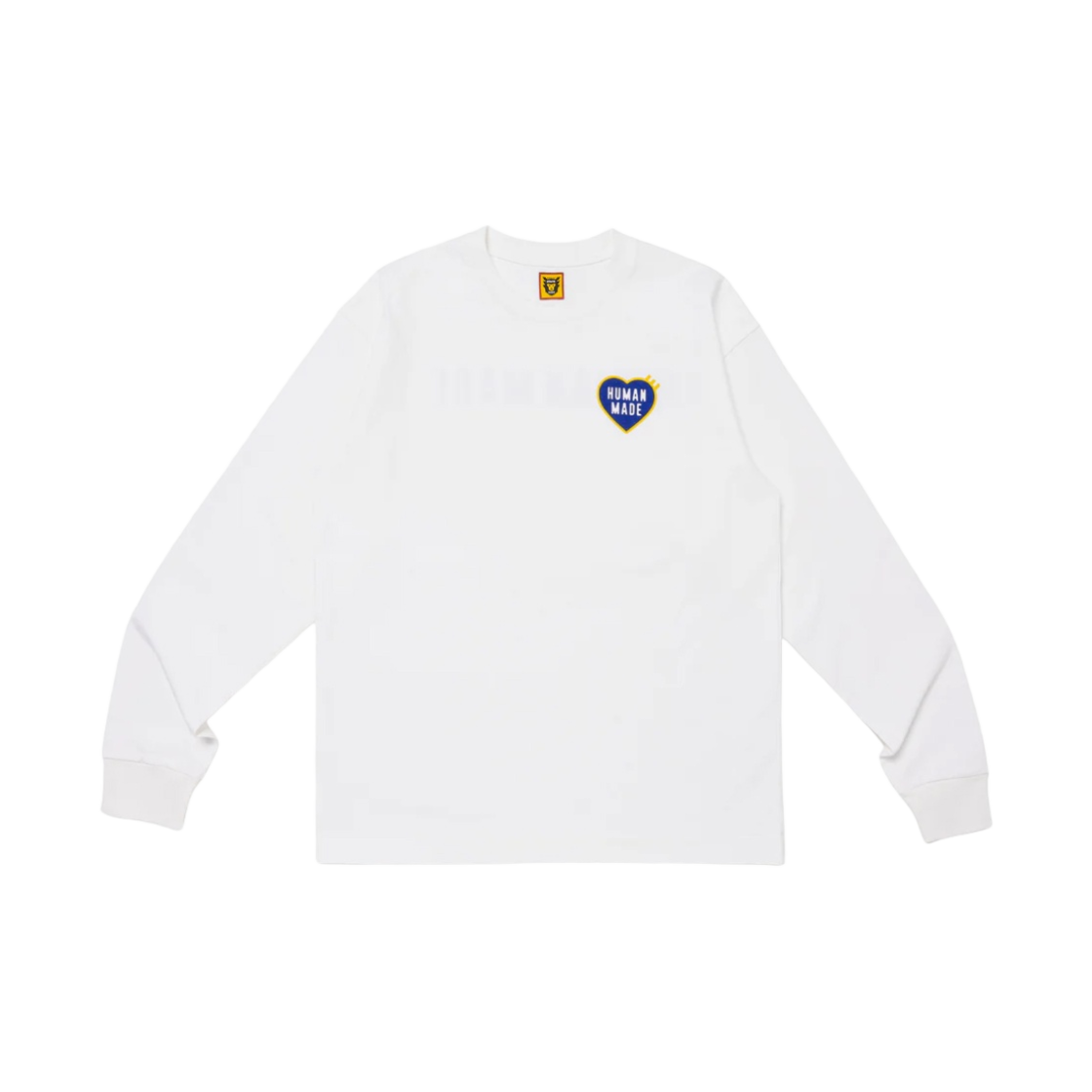 휴먼 메이드 그래픽 롱슬리브 티셔츠 화이트