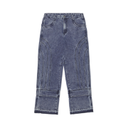 NOMANUAL Washed Denim Work Pants Washed Blue