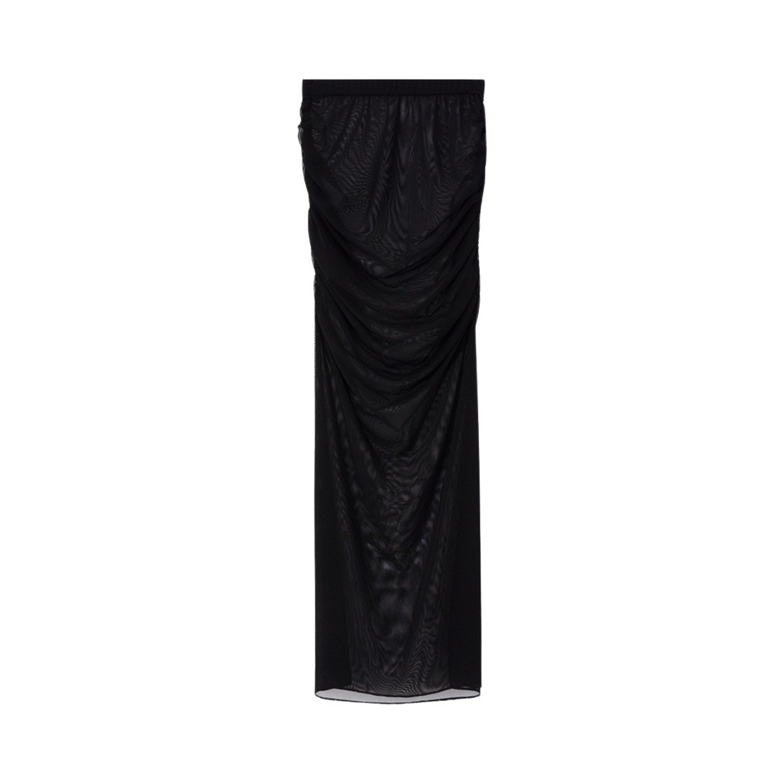 레하 우먼 시어 레이어링 드레이프드 스커트 블랙(Leha Women Sheer Layering DrapEd Skirt Black)