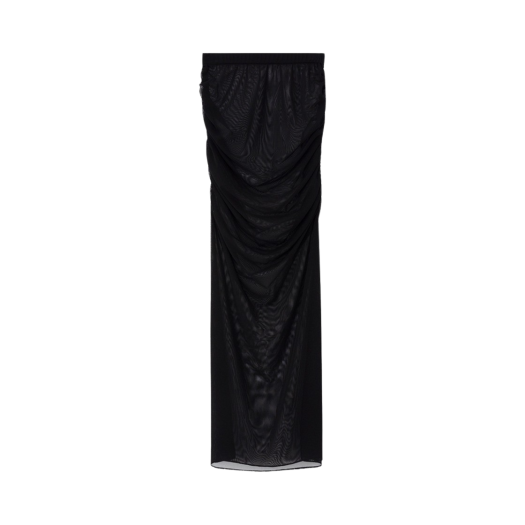 DP2WS003 Leha Women Sheer Layering DrapEd Skirt Black