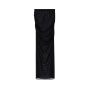 Leha Women Sheer Layering DrapEd Skirt Black