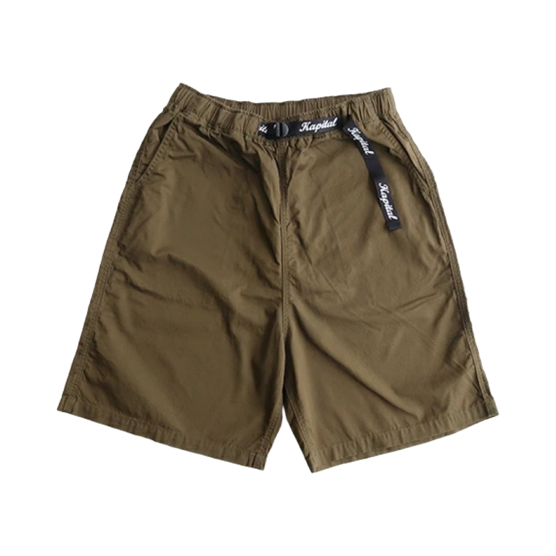 캐피탈 콤베드 레인보위 이지 쇼츠 카키(Kapital Combed Rainbowy Easy Shorts Khaki) - 2