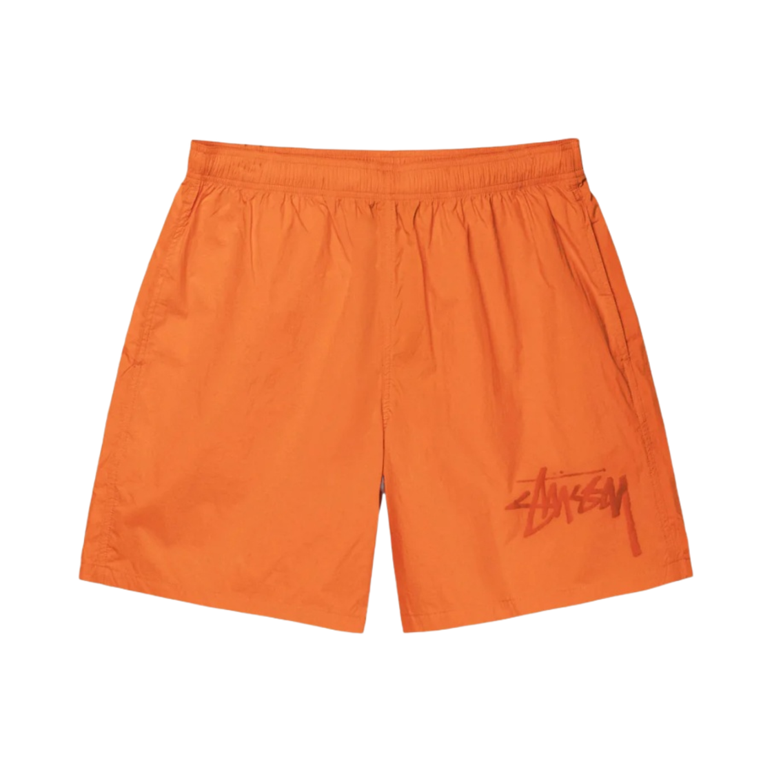 112289 Stussy Big Stock Nylon Shorts Orange - 대표 이미지 #1