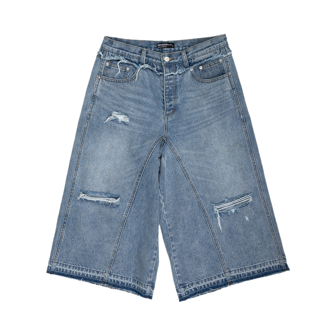 선데이오프클럽 레이어드 웨이스트 데님 숏츠 라이트 블루(Sundayoffclub Layered Waist Denim Short Light Blue)