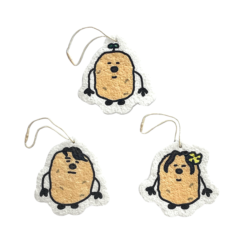 감자연구소 제로웨이스트 수세미 세트 (3개입)(The Potato Lab Zero Waste Sponge Set (3EA))