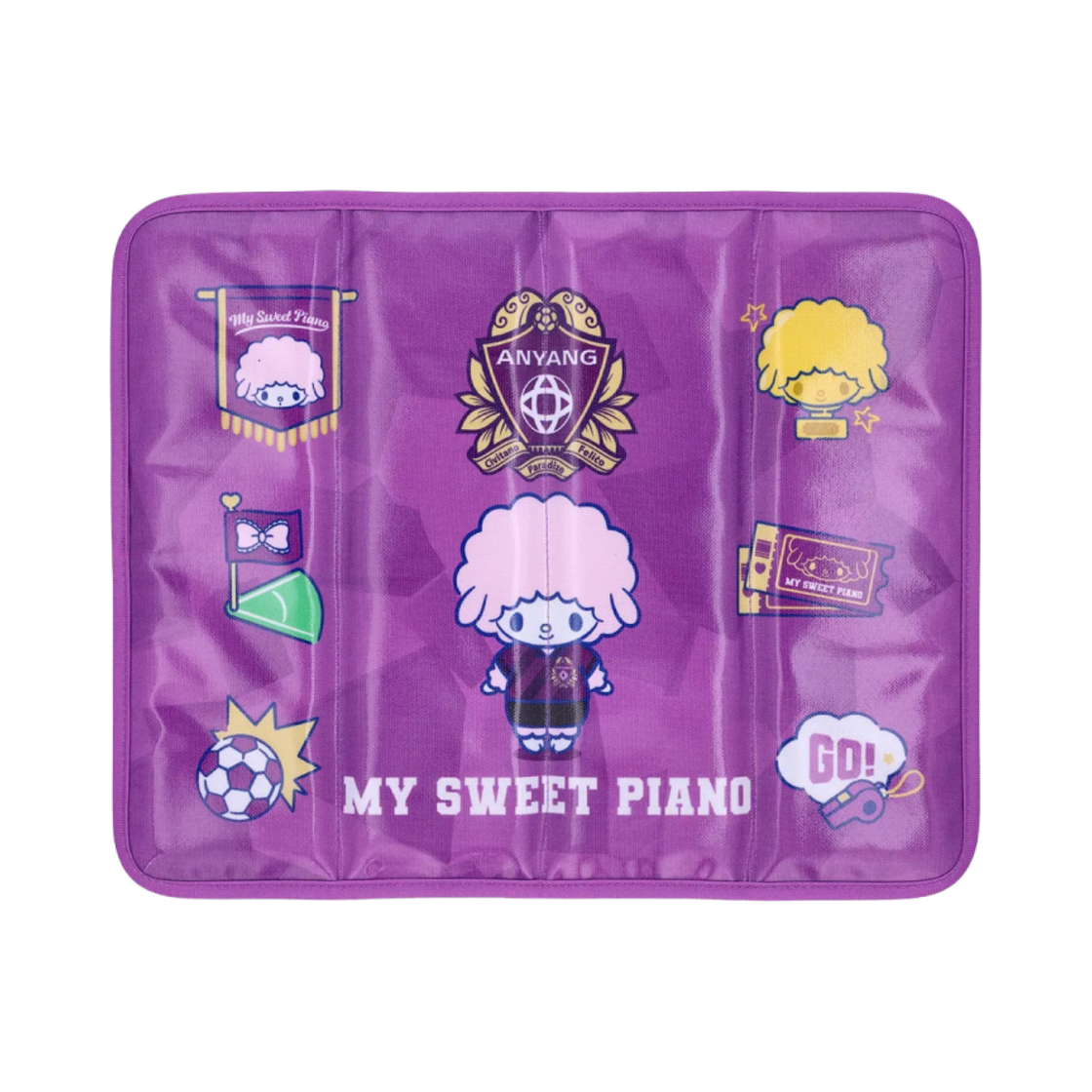 K 리그 x 산리오 캐릭터즈 2025 4단 접이식 방석 마이 스위트 피아노 FC 안양 퍼플(K League x Sanrio Characters 2025 4 Stage Folding Cushion My Sweet Piano FC Anyang Purple)