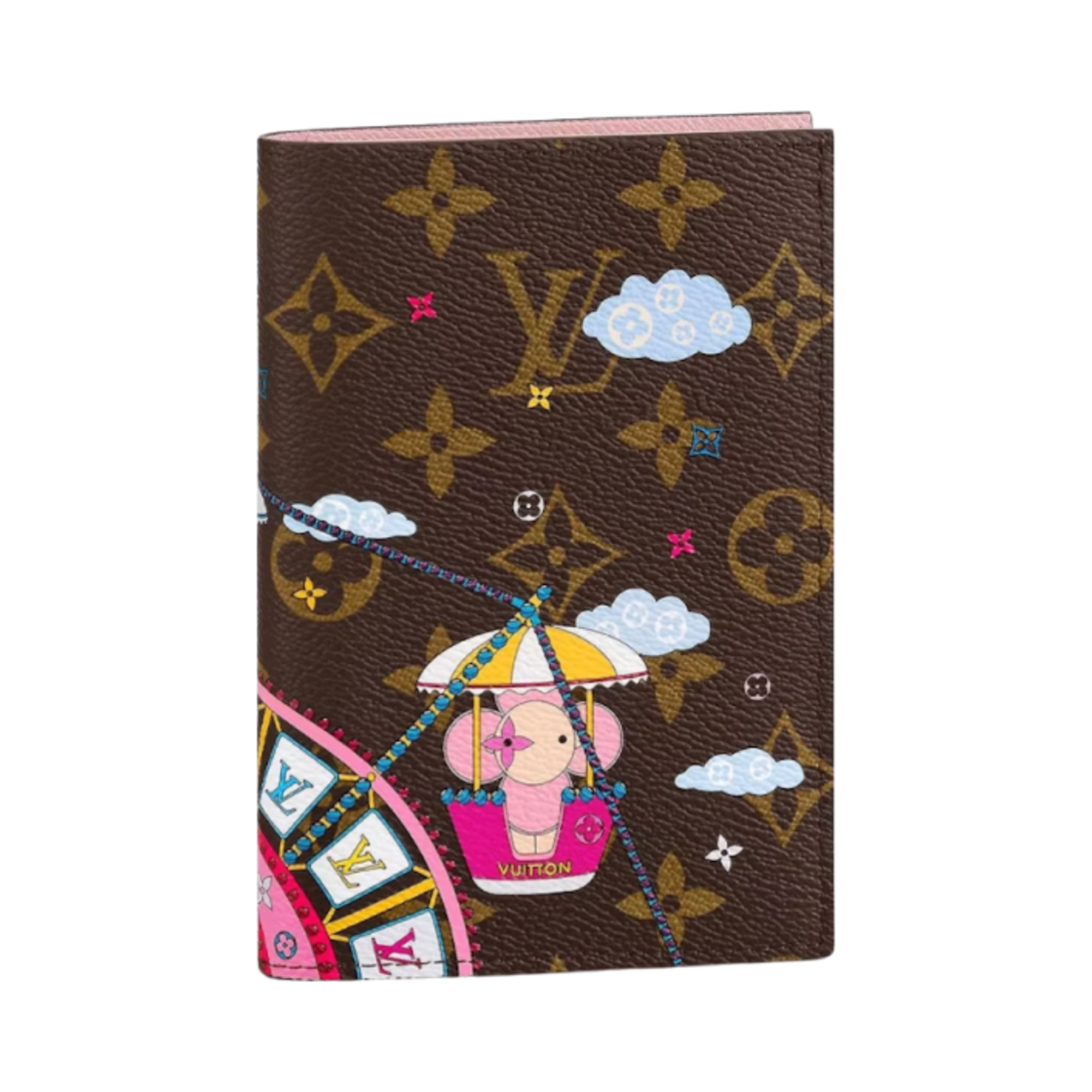 루이비통 비비엔 홀리데이 패스포트 커버 모노그램 로즈 발레린 핑크(Louis Vuitton Vivienne Holiday Passport Cover Monogram Rose Ballerine Pink) - 1