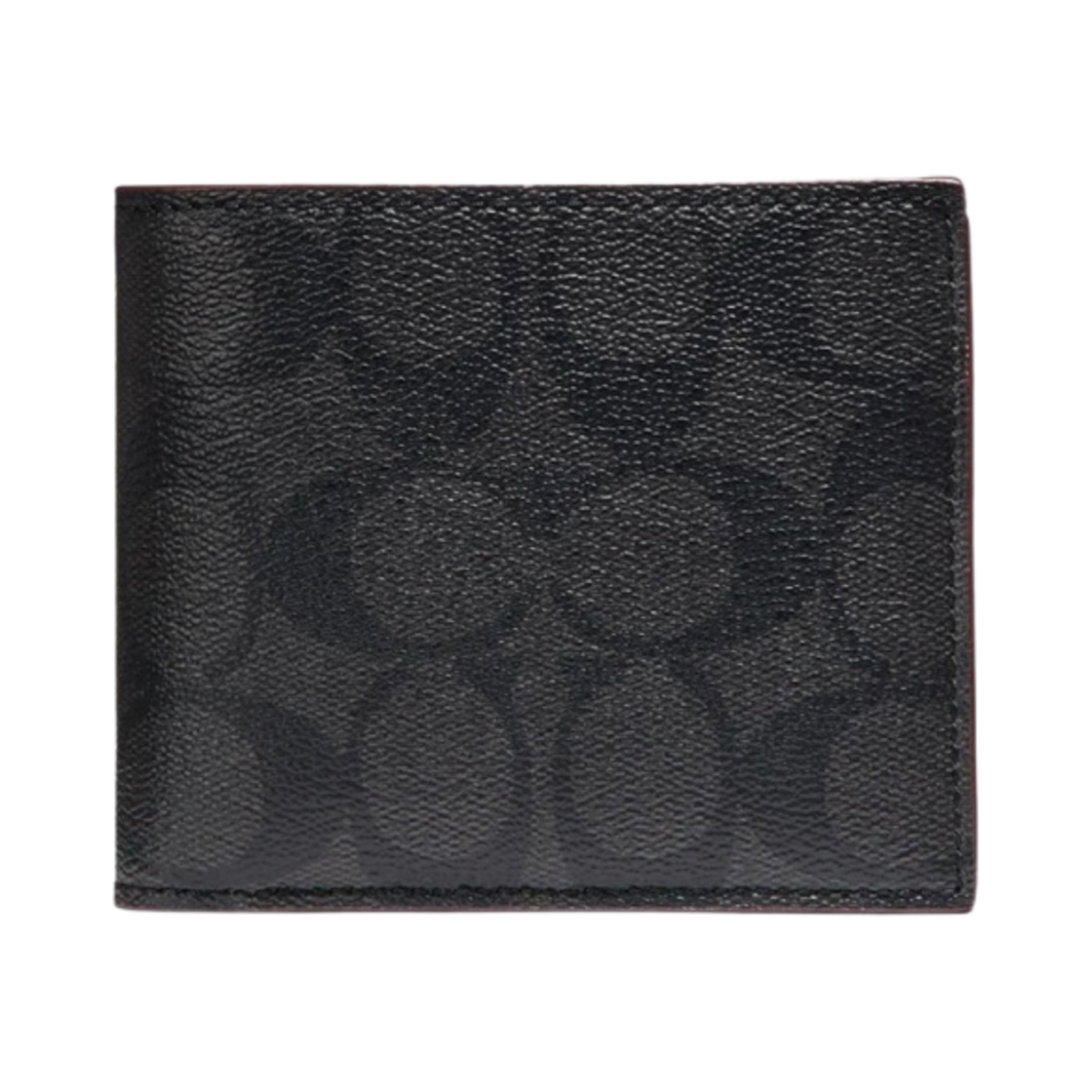 코치 시그니처 캔버스 컴팩트 ID 월렛 블랙 옥스블러드(Coach Compact ID Wallet In Signature Canvas Black Oxblood)