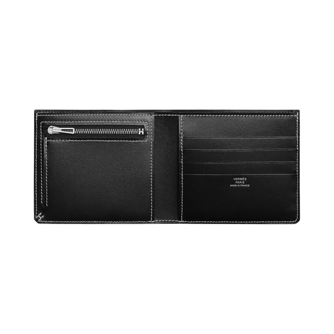 에르메스 H 셀리에 컴팩트 지갑 박스 카프스킨 & 팔라듐 하드웨어 누아(Hermes H Sellier Compact Wallet Box Calfskin & Palladium Noir) - 2