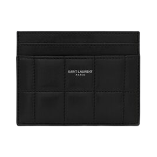 Saint Laurent Paris Card Case In Smooth Leather Black