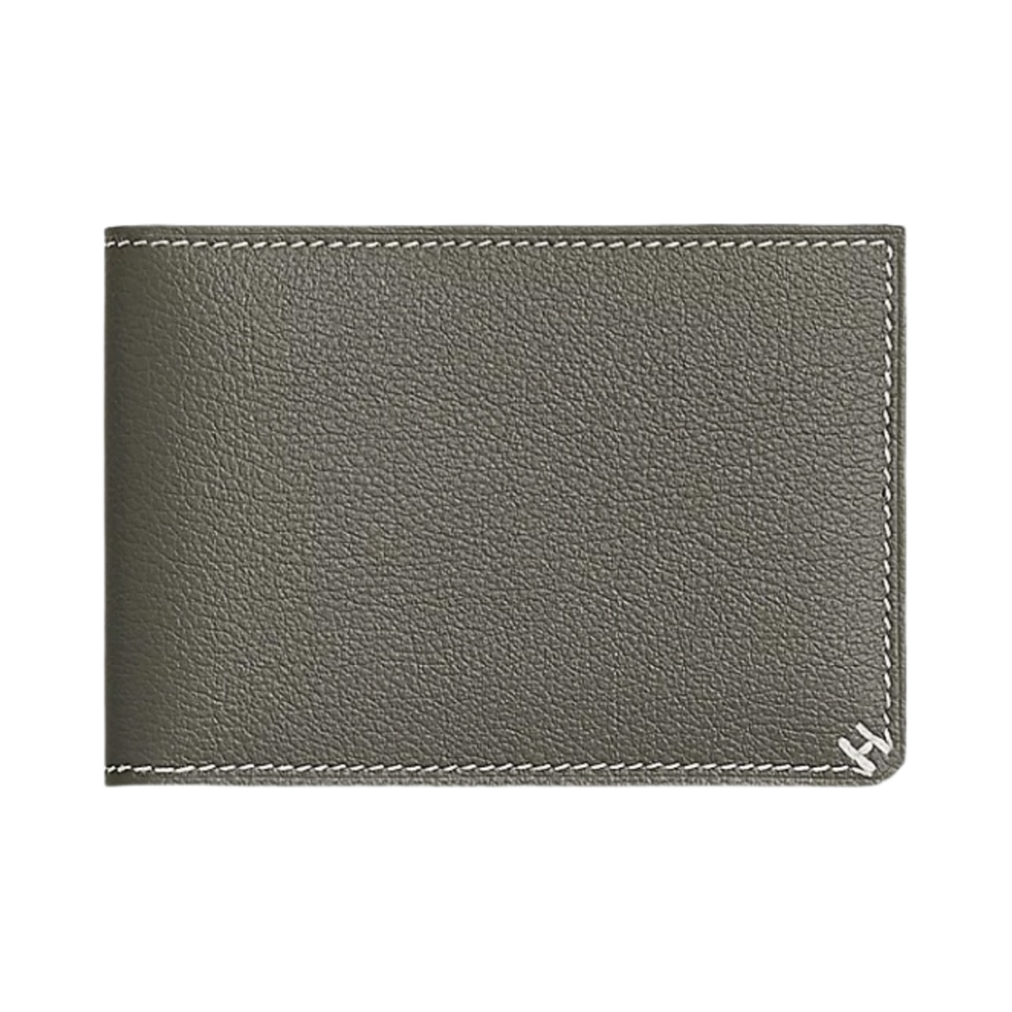 H084681CA0L Hermes H Sellier Card Holder Evercolor & Gris Meyer