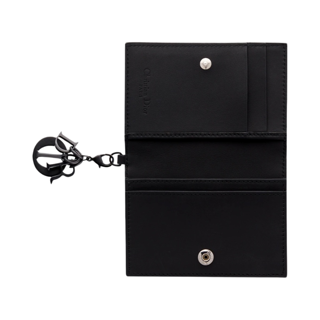 디올 레이디 플랩 카드 홀더 울트라 매트 까나쥬 카프스킨 블랙(Dior Lady Flap Card Holder Ultramatte Cannage Calfskin Black) - 4