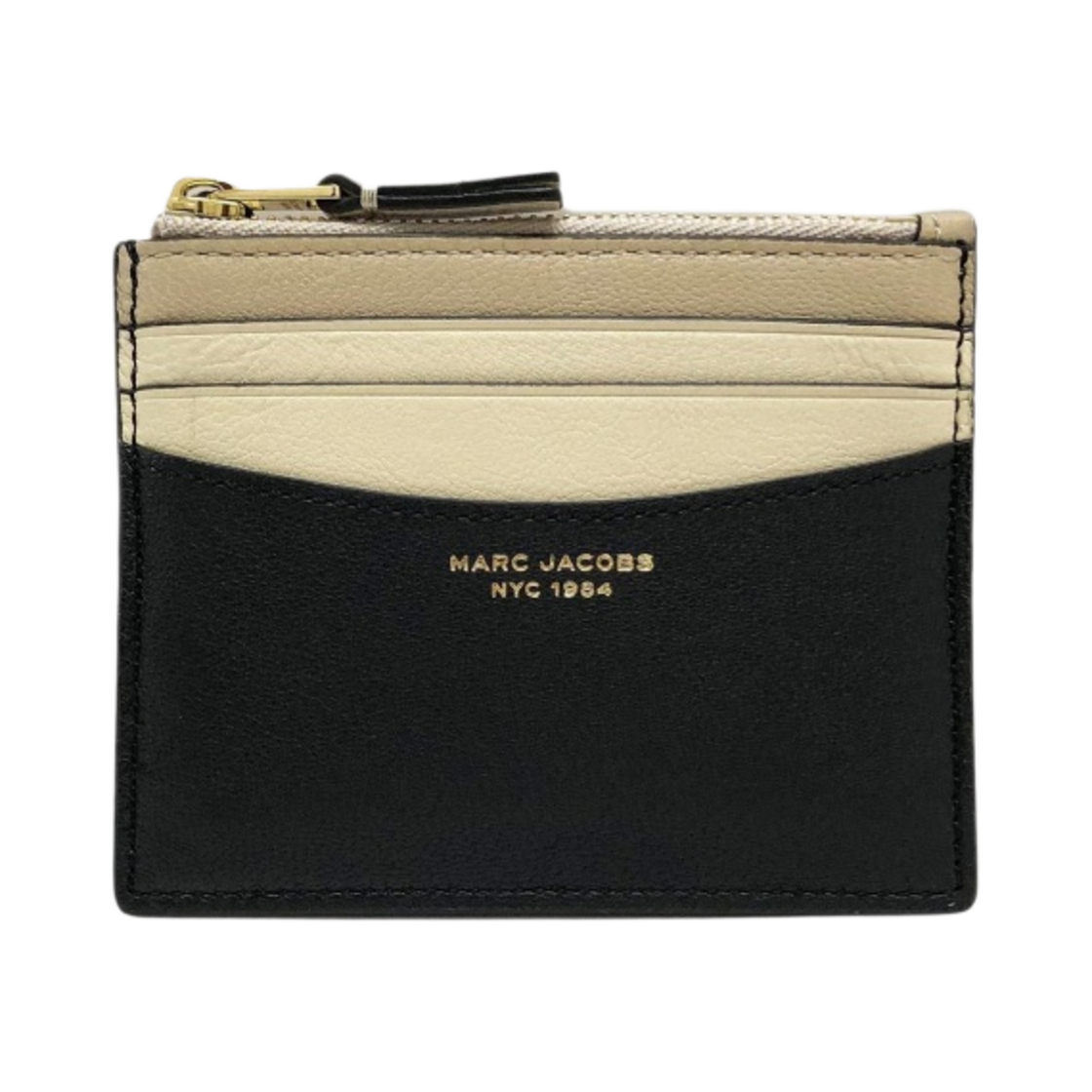 마크 제이콥스 더 슬림 84 컬러블록 집 카드 케이스 블랙(Marc Jacobs The Slim 84 Colorblock Zip Card Case Black)