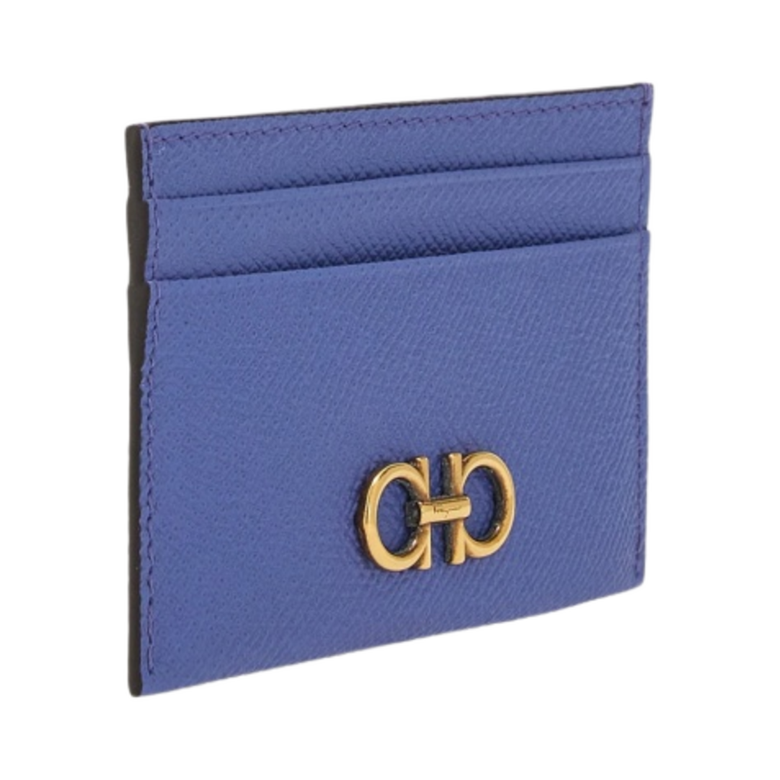 페라가모 간치니 크레딧 카드 홀더 블리치드 데님(Ferragamo Gancini Credit Card Holder Bleached Denim) - 2