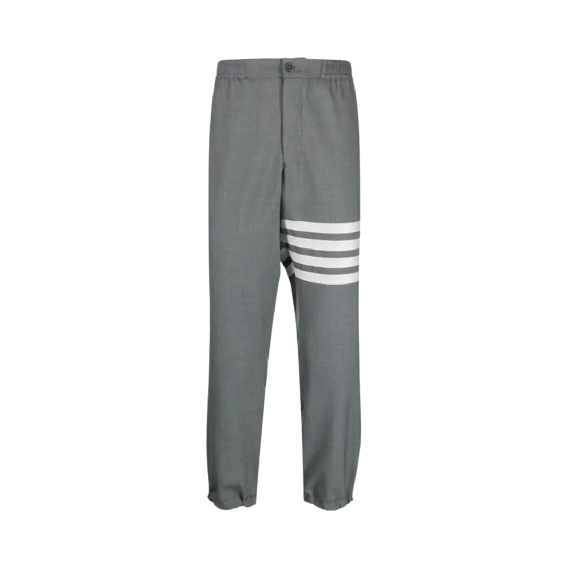 MTT030A-06146-035 Thom Browne Plain Weave 4-Bar Elastic Waist Track Trouser Medium Grey