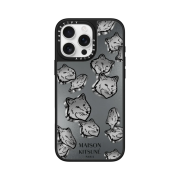 Casetify x Maison Kitsune iPhone Silver Magsafe Mirror Case Silver Mirror Black Bumper